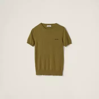 Кашемировый свитер Miu Miu, зеленый