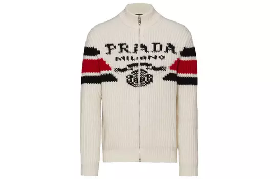 Кашемировый свитер мужской белый Prada, белый
