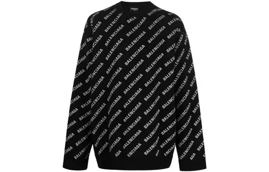 Кашемировый свитер мужской черный Balenciaga, черный