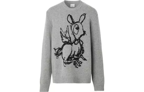 Кашемировый свитер мужской Deep Storm Ash Burberry, цвет Deep Storm Ash