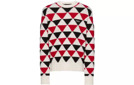 Кашемировый свитер мужской красный Prada, красный