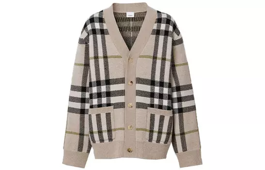 Кашемировый свитер мужской мягкий желто-коричневый Burberry, коричневый