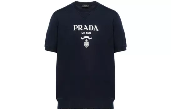 Кашемировый свитер мужской синий Prada, синий