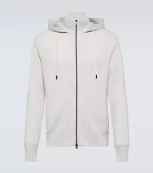 Кашемировый свитер на молнии Herno, белый