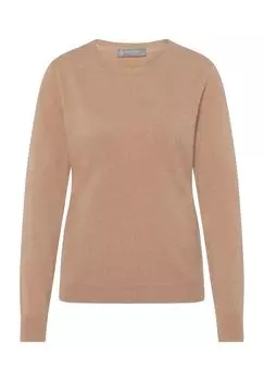 Кашемировый свитер Норвегия, круглый вырез, женский Galeria, цвет Sand Melange