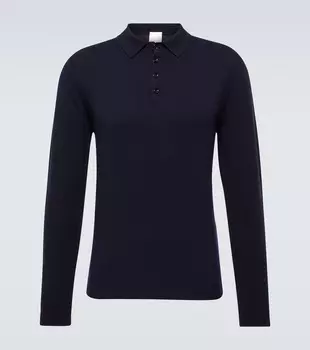 Кашемировый свитер-поло Allude, синий