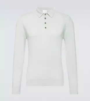 Кашемировый свитер-поло Allude, зеленый