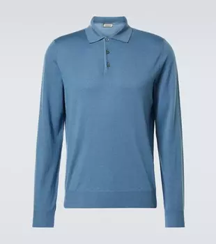 Кашемировый свитер-поло Canali, синий