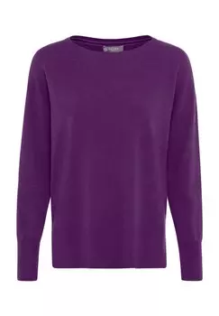 Кашемировый свитер "Porto Boxy", манжеты в рубчик, женский GALERIA, фиолетовый