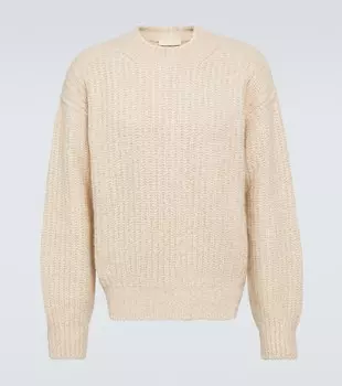 Кашемировый свитер ребристой вязки Loro Piana, бежевый