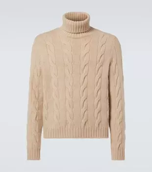 Кашемировый свитер с косами Loro Piana, цвет creamy cashmere melange