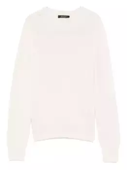 Кашемировый свитер с круглым вырезом Aragona, белый