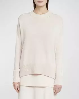Кашемировый свитер с круглым вырезом Jil Sander, цвет Rose