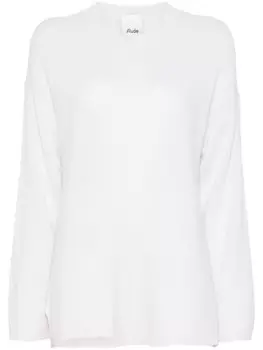 Кашемировый свитер с круглым вырезом от Allude, белый