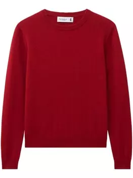 Кашемировый свитер с круглым вырезом Pringle of Scotland, красный