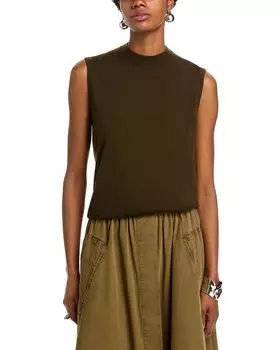 Кашемировый свитер с круглым вырезом Shell CO, зеленый