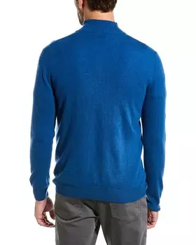 Кашемировый свитер с молнией 1/4 Forte Cashmere, синий
