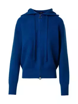 Кашемировый свитер с молнией спереди Akris, цвет denim