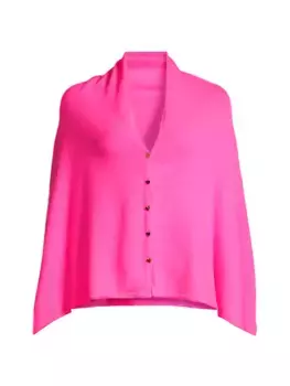 Кашемировый свитер с накидкой Harp Lilly Pulitzer, цвет cerise pink