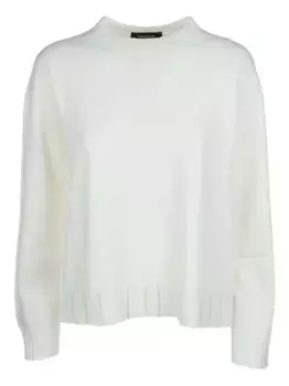 Кашемировый свитер с разрезом по подолу Fabiana Filippi, белый