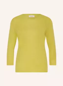 Кашемировый свитер с рукавами 3/4 и блестящей пряжей Darling Harbour, желтый