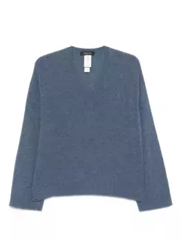 Кашемировый свитер с V-образным вырезом Fabiana Filippi, синий