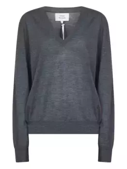 Кашемировый свитер с V-образным вырезом LouLou de Saison, серый