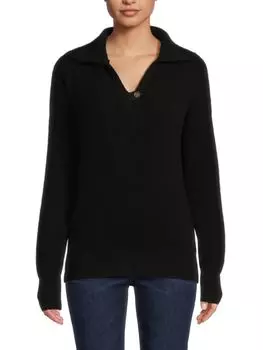 Кашемировый свитер с воротником Johnny Bruno Magli, черный