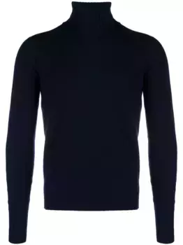 Кашемировый свитер с высоким воротником Drumohr, синий