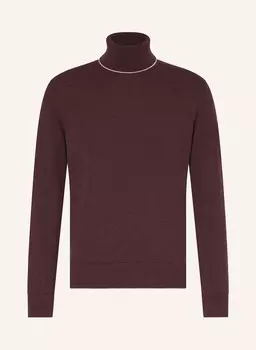 Кашемировый свитер с высоким воротником Eleventy, красный