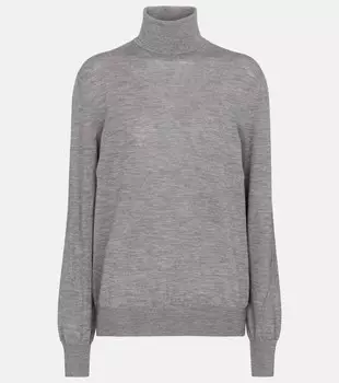 Кашемировый свитер с высоким воротником Lamberth THE ROW, серый