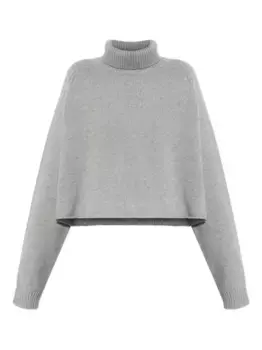 Кашемировый свитер с высоким воротником Lisa Yang, серый