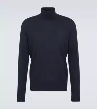 Кашемировый свитер с высоким воротником Loro Piana, синий