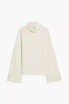 Кашемировый свитер с высоким воротником в рубчик Greenwich ARCH4, слоновая кость