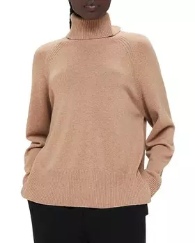 Кашемировый свитер с высоким воротником Whistles, коричневый/бежевый