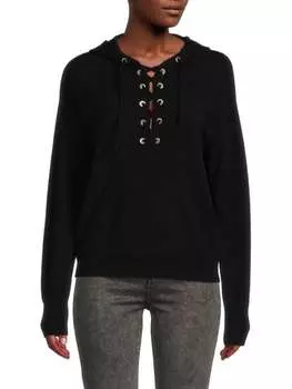 Кашемировый свитер со шнуровкой Amicale Black