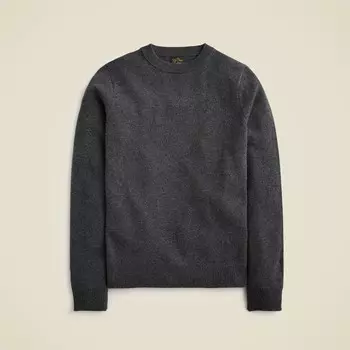 Кашемировый свитер средней плотности с круглым вырезом J.Crew, черный