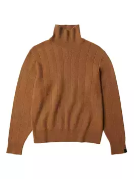 Кашемировый свитер свободного кроя с узором «елочка» Durham Rag & Bone, цвет camel