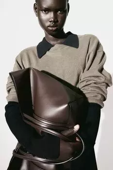 Кашемировый свитер тонкой вязки H&M, серый