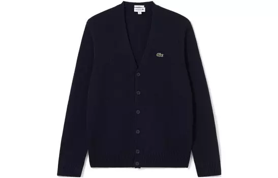 Кашемировый свитер унисекс темно-синий Lacoste, темно-синий