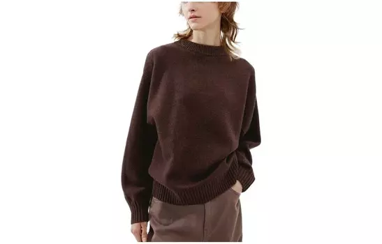Кашемировый свитер унисекс UNIQLO, цвет Chestnut