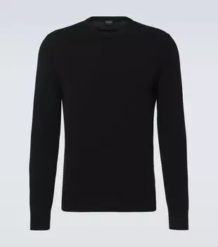 Кашемировый свитер Zegna, Black Solid