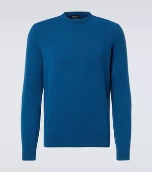Кашемировый свитер Zegna, Bright Teal Blue