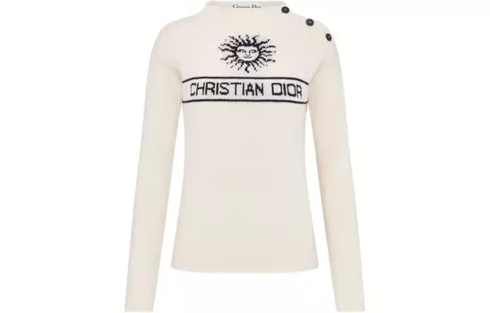 Кашемировый свитер женский белый Dior