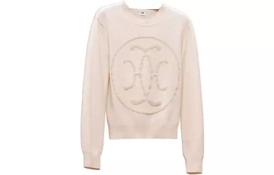 Кашемировый свитер женский белый Hermes