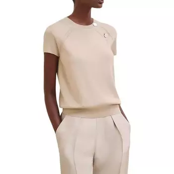 Кашемировый свитер женский бежевый Hermes