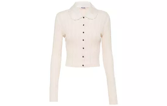 Кашемировый свитер женский бежевый Miu Miu