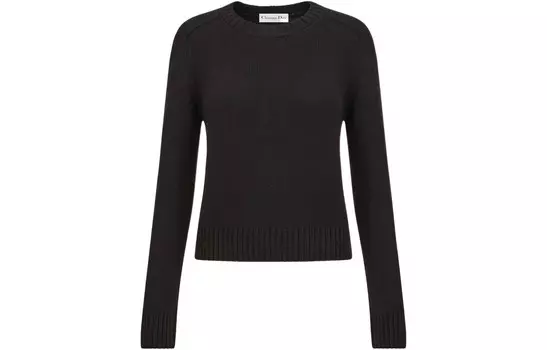 Кашемировый свитер женский черный Dior