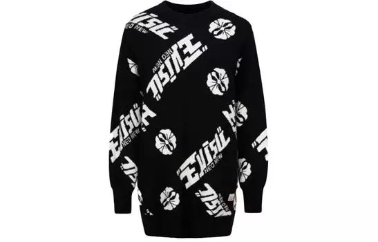 Кашемировый свитер женский черный Evisu