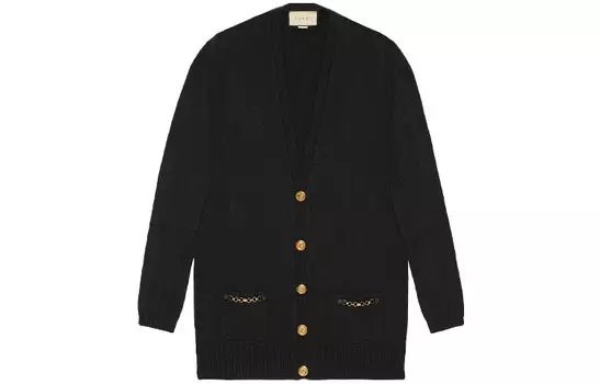 Кашемировый свитер женский черный Gucci